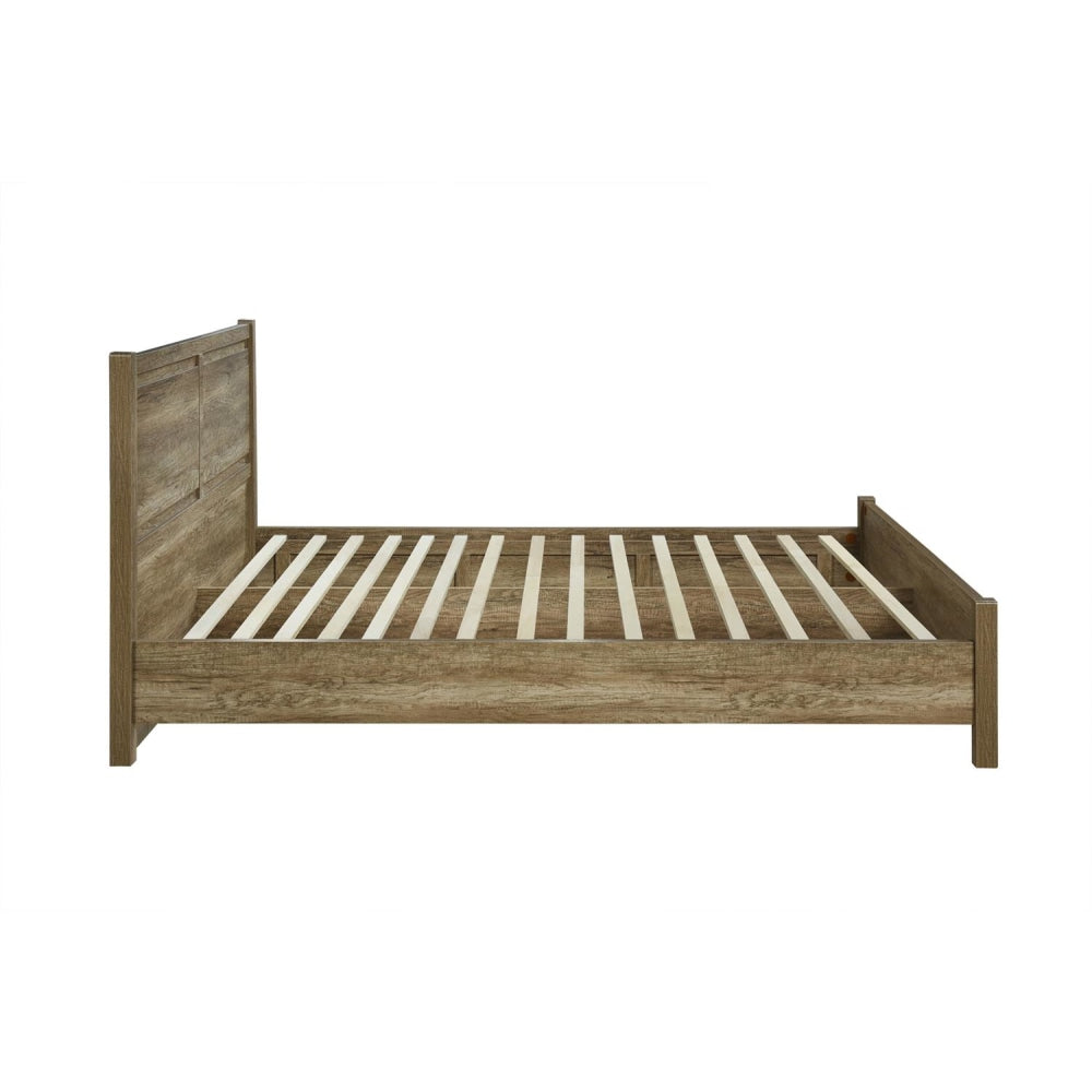 Double Size Bed Frame Natural Wood like MDF in Oak Colour Fast shipping On sale