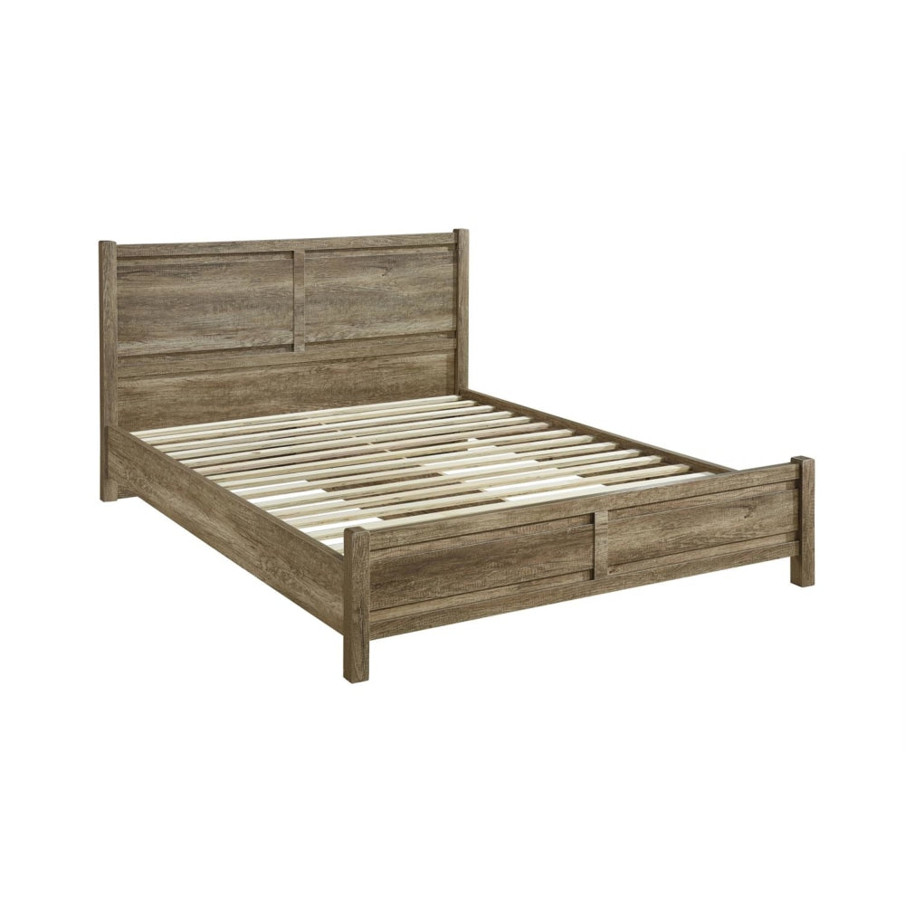 Double Size Bed Frame Natural Wood like MDF in Oak Colour Fast shipping On sale