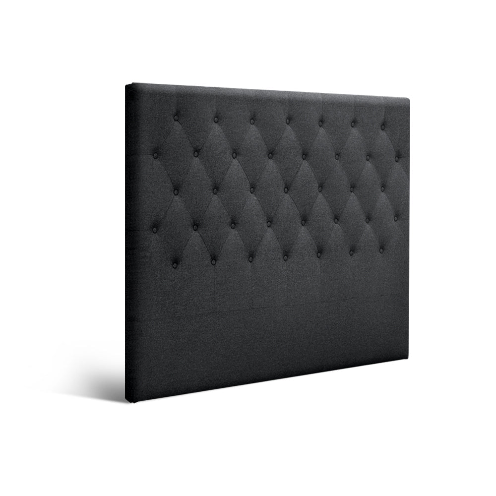 Double Size Bed Head Headboard Bedhead Fabric Frame Base CAPPI Charcoal Fast shipping On sale