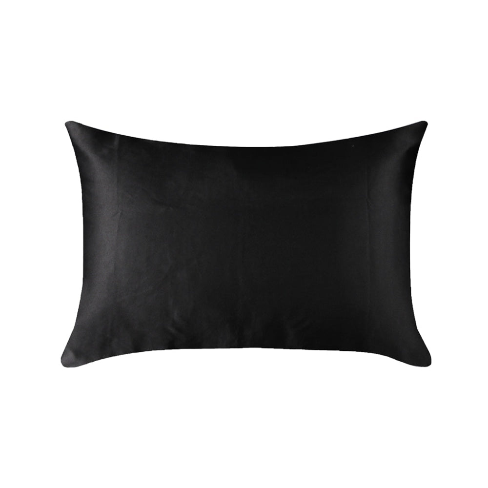 DreamZ 100% Mulberry Silk Pillow Case Eye Mask Set Black Both Sided 25 Momme Bed Sheet Fast shipping On sale