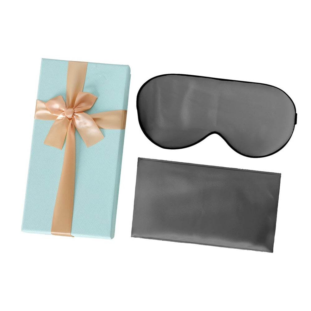 DreamZ 100% Mulberry Silk Pillow Case Eye Mask Set Grey Both Sided 25 Momme Bed Sheet Fast shipping On sale