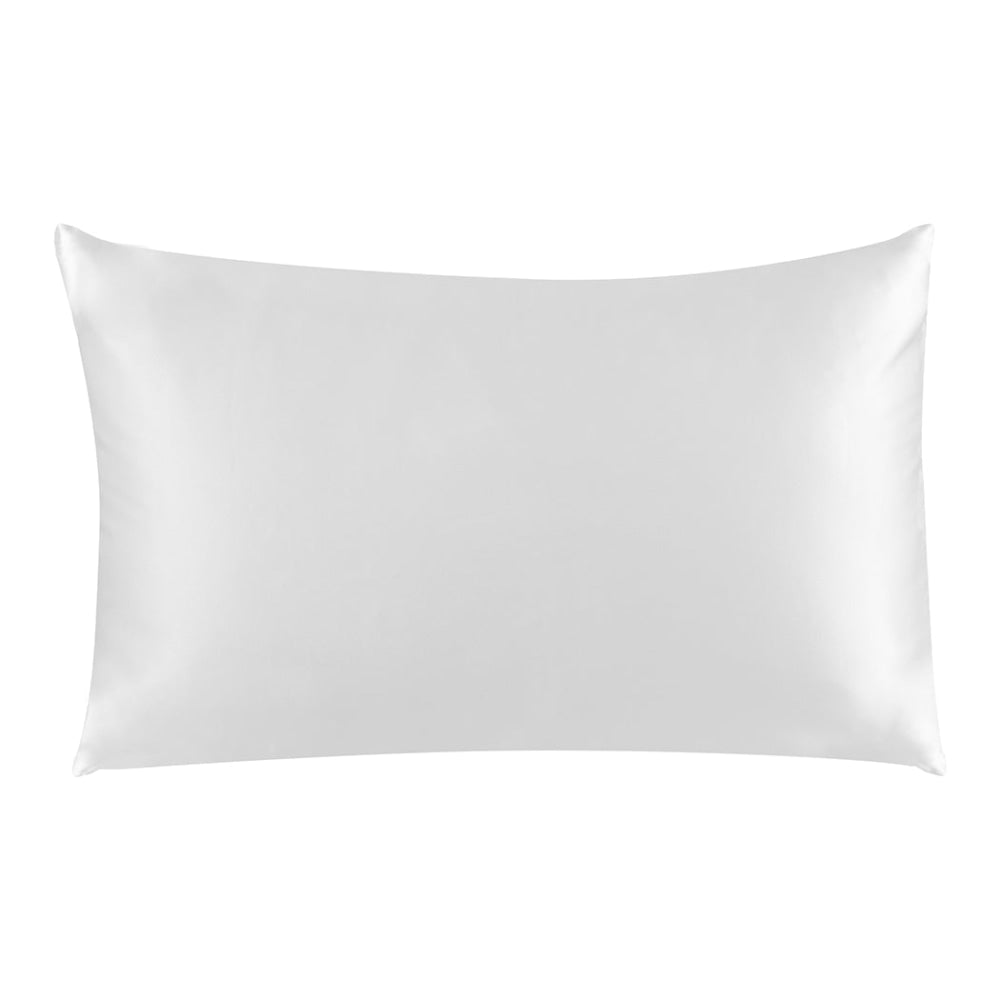 DreamZ 100% Mulberry Silk Pillow Case Eye Mask Set White Both Sided 25 Momme Bed Sheet Fast shipping On sale