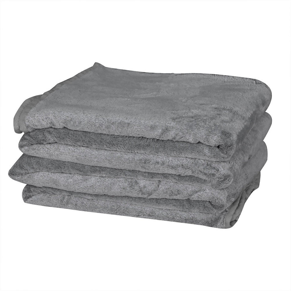 DreamZ 3x3M Large Oversized Blanket Throw Faux Fur Fleece Bed Warm Rug Sofa Grey Fast shipping On sale