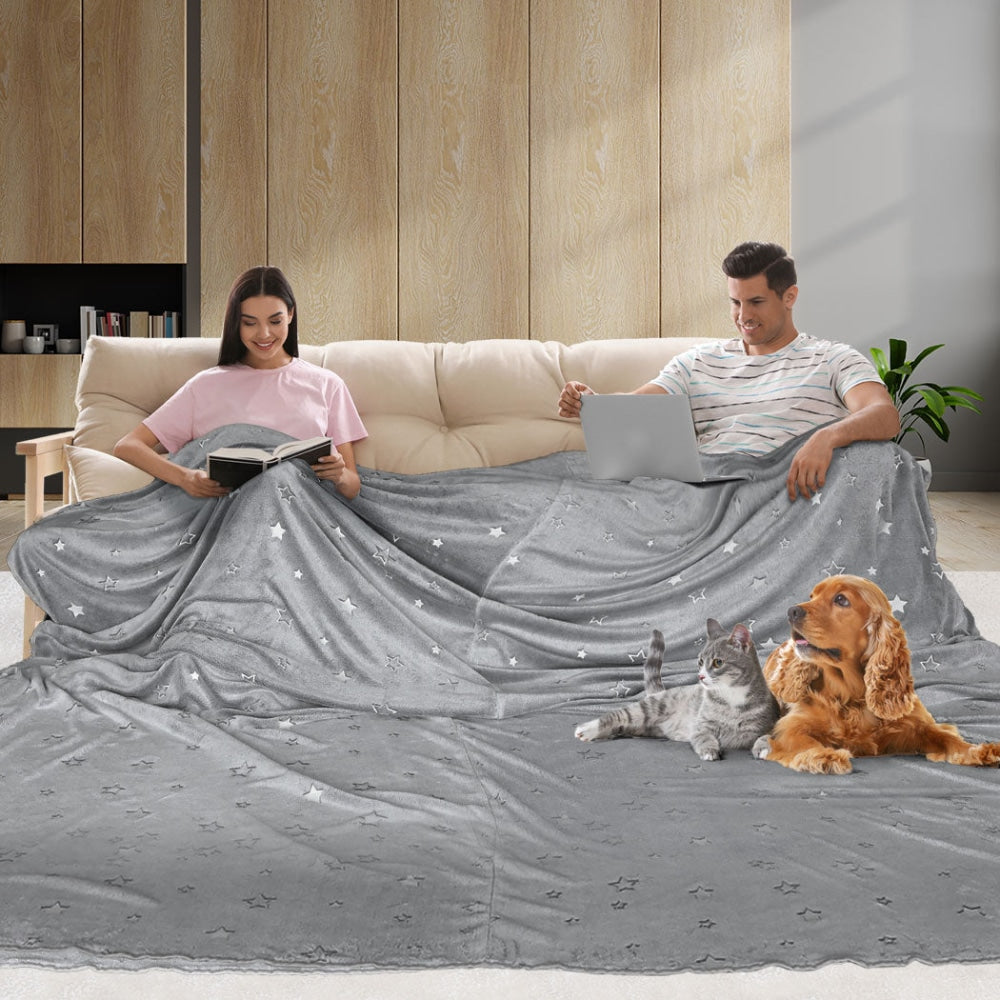 DreamZ 3x3M Large Oversized Blanket Throw Faux Fur Fleece Bed Warm Rug Sofa Fast shipping On sale