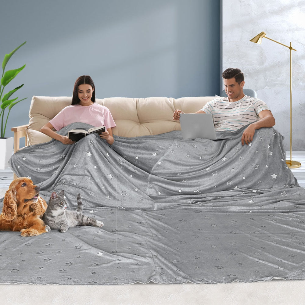 DreamZ 3x3M Large Oversized Blanket Throw Faux Fur Fleece Bed Warm Rug Sofa Fast shipping On sale