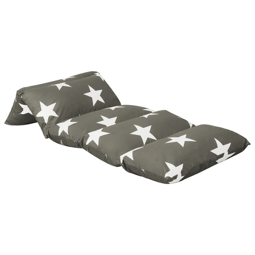 Dreamz Foldable Mattress Kids Pillow Bed Cushion Sofa Chair Lazy Couch Grey L Fast shipping On sale