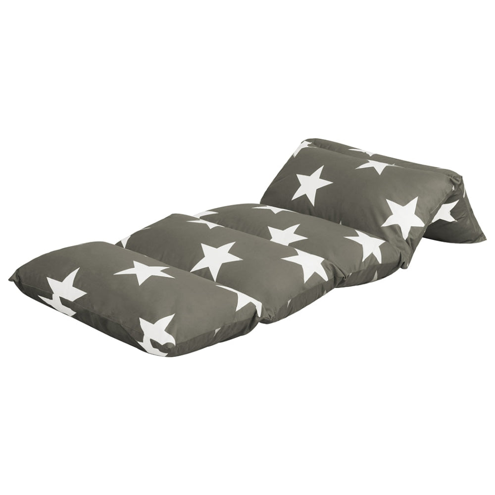Dreamz Foldable Mattress Kids Pillow Bed Cushion Sofa Chair Lazy Couch Grey L Fast shipping On sale