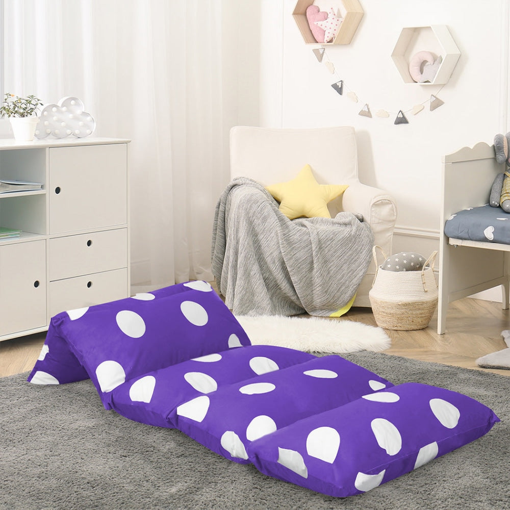 Dreamz Foldable Mattress Kids Pillow Bed Cushion Sofa Chair Lazy Couch Purple L Fast shipping On sale