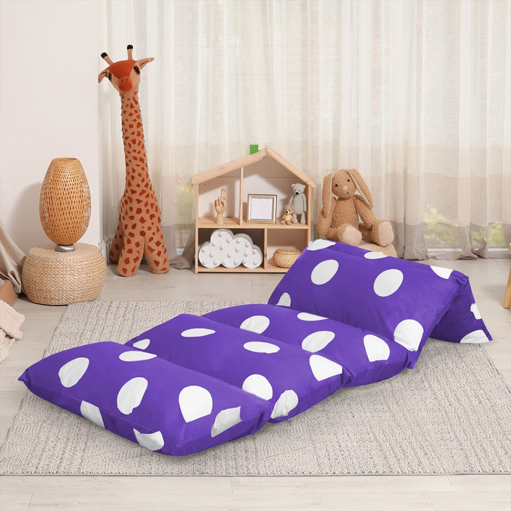 Dreamz Foldable Mattress Kids Pillow Bed Cushion Sofa Chair Lazy Couch Purple L Fast shipping On sale
