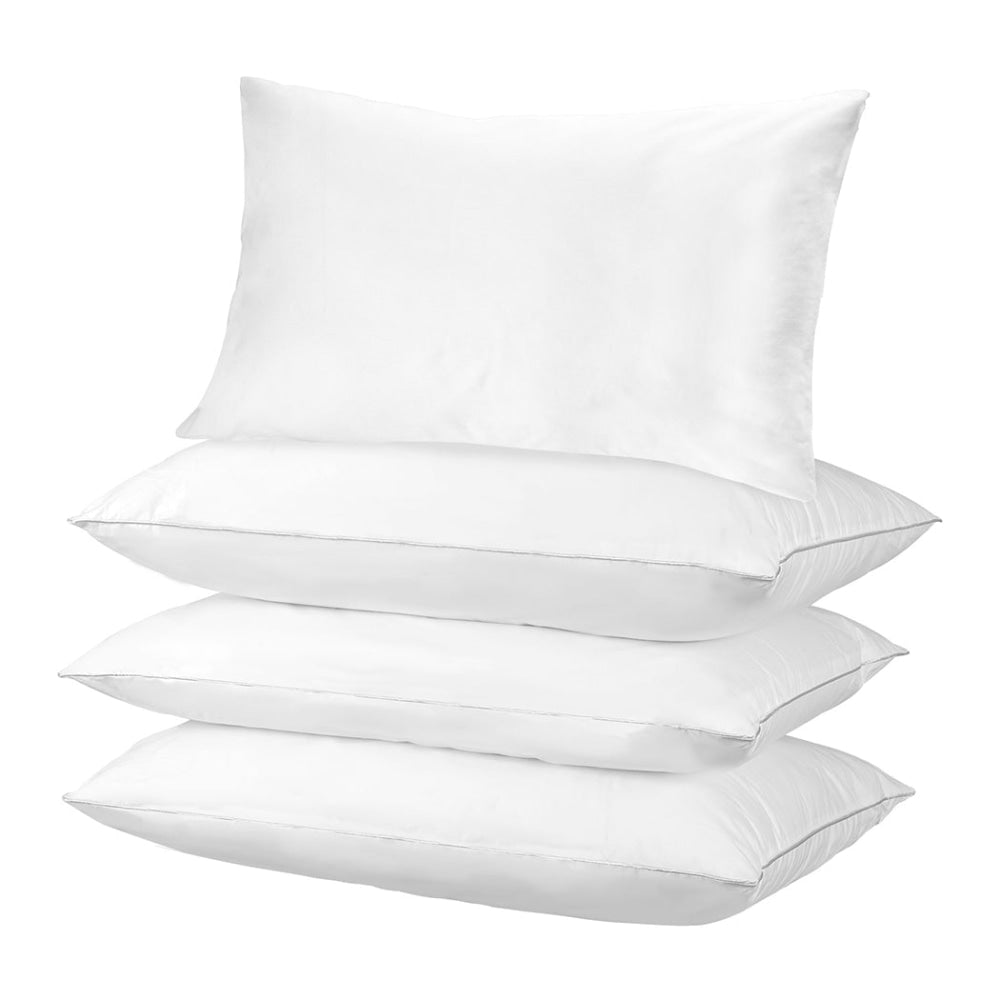 DreamZ Pillows Bed 4 Pack Home Hotel Soft Family Cotton Cover Standard Size Firm Pillow Fast shipping On sale