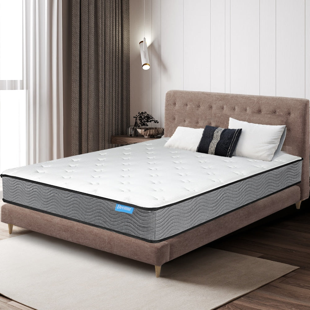 Dreamz Spring Mattress Pocket Bed Top Coil Sleep Foam Extra Firm King 23CM Fast shipping On sale