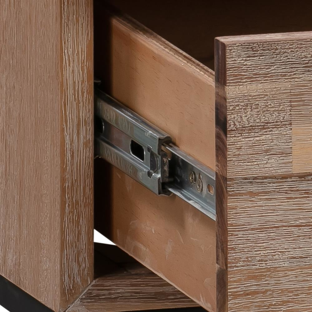 Dresser with 6 Storage Drawers in Solid Acacia & Veneer With Mirror Chest Of Fast shipping On sale