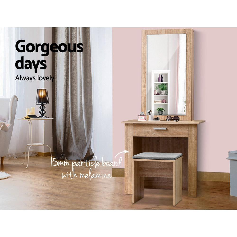 Dressing Table Mirror Stool Jewellery Cabinet Makeup Storage Wood Fast shipping On sale