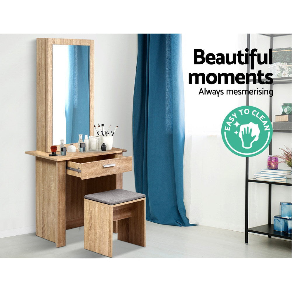 Dressing Table Mirror Stool Jewellery Cabinet Makeup Storage Wood Fast shipping On sale