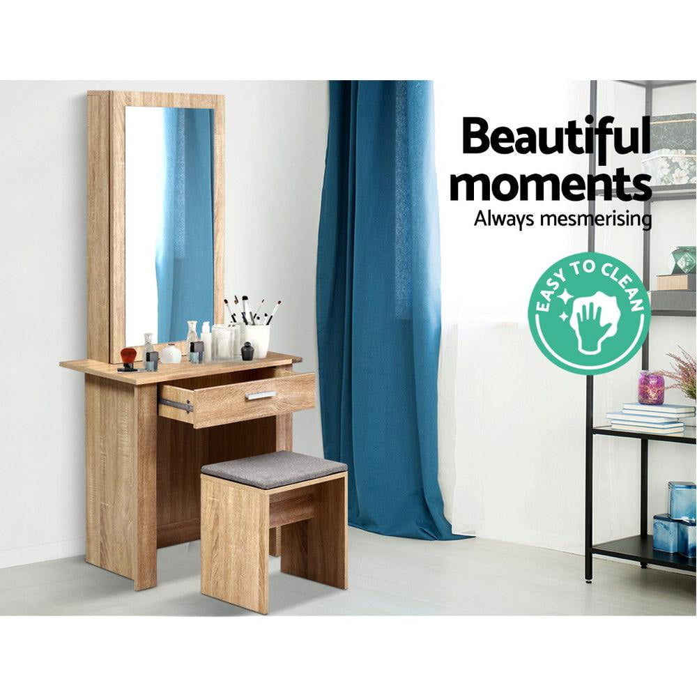 Dressing Table Mirror Stool Jewellery Cabinet Makeup Storage Wood Fast shipping On sale