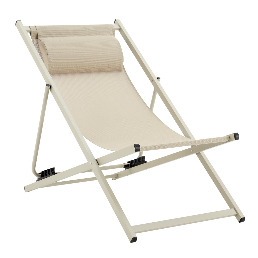 Duka Outfoor Relaxing Lounge Accent Folding Steel Patio Beach Chair Blue Outdoor Furniture Fast shipping On sale