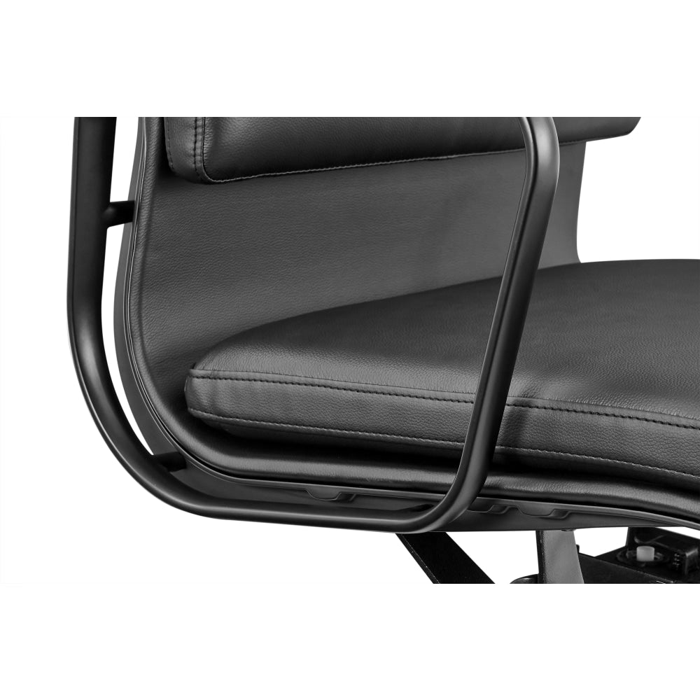 Eames Group Aluminium Padded Low Back Office Chair Replica Black Fast shipping On sale