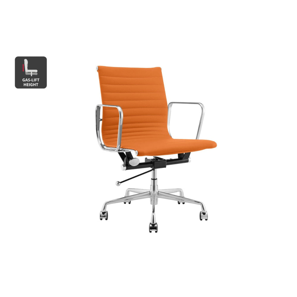Eames Group Standard Matte Black Aluminium Low Back Office Chair Replica Orange/Chrome Fast shipping On sale