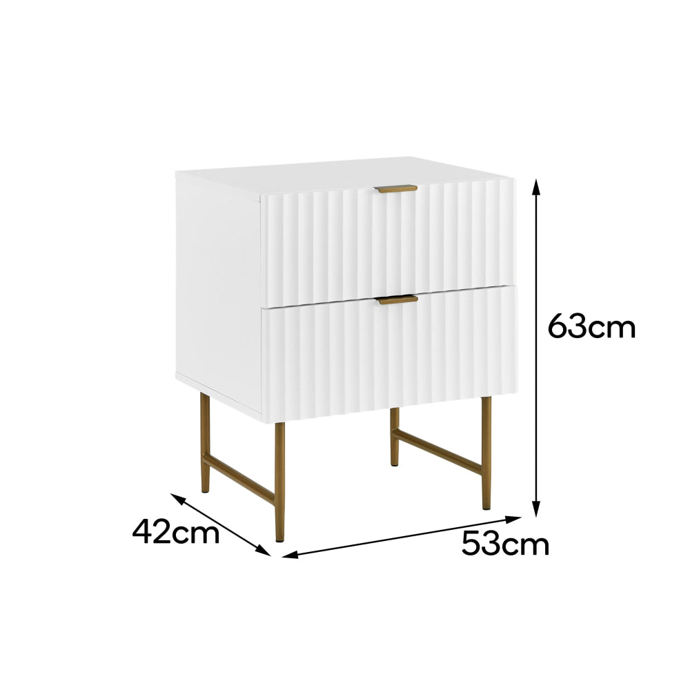 Edinburgh Collection 2-Drawer Night Stand Bedside Tatble White Table Fast shipping On sale