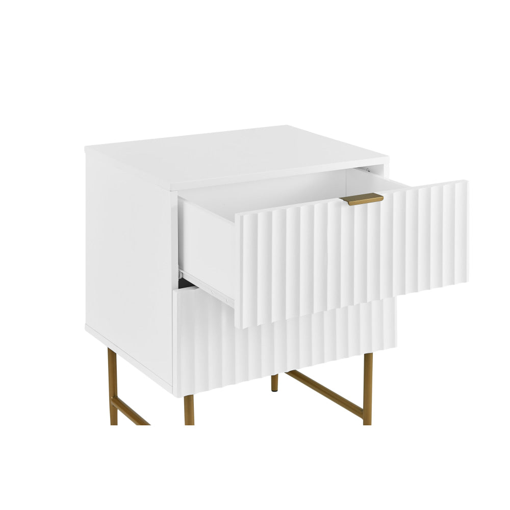 Edinburgh Collection 2-Drawer Night Stand Bedside Tatble White Table Fast shipping On sale