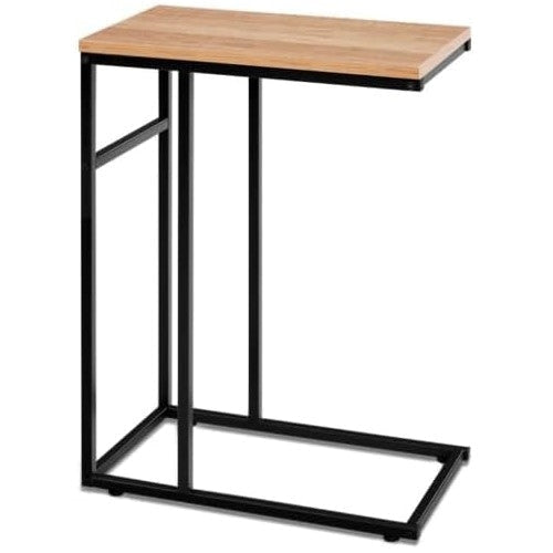 EKKIO C-Shaped End Table with Anti Slip Base Walnut Side Fast shipping On sale