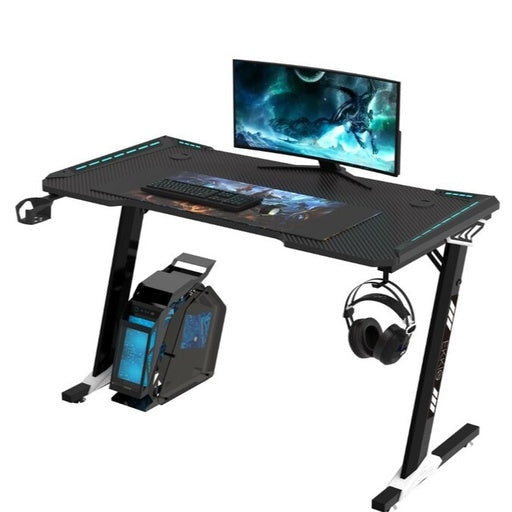 Ekkio RGB Gaming Computer Desk Z-Shape Black 100cm Office Fast shipping On sale