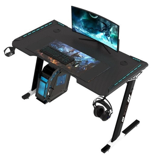 Ekkio RGB Gaming Computer Desk Z-Shape Black 100cm Office Fast shipping On sale