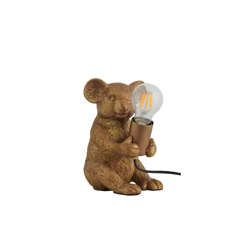 Eleanor Sitting Koala Decorative Accent Single Bulb Table Lamp Light - Gold Fast shipping On sale