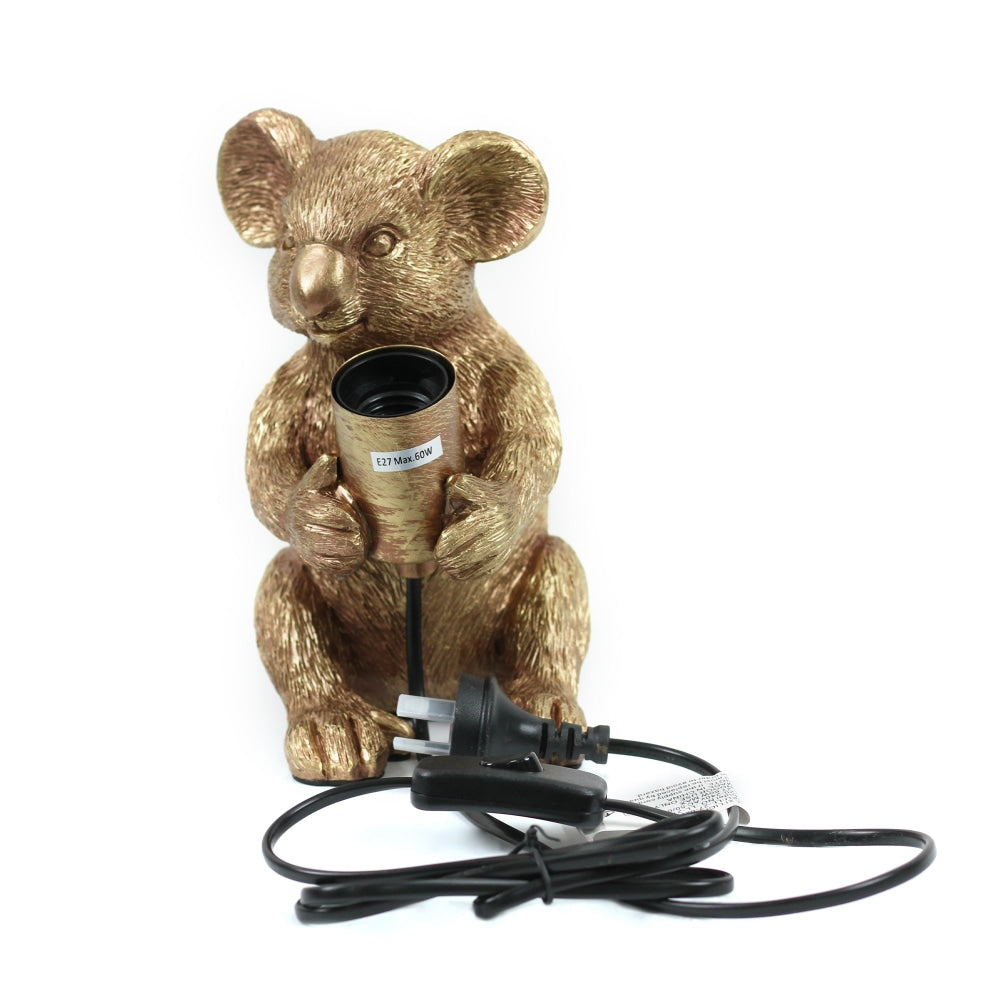 Eleanor Sitting Koala Decorative Accent Single Bulb Table Lamp Light - Gold Fast shipping On sale