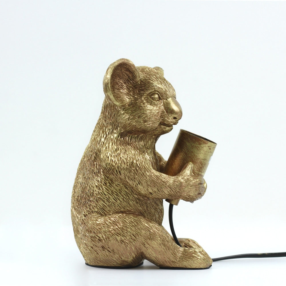 Eleanor Sitting Koala Decorative Accent Single Bulb Table Lamp Light - Gold Fast shipping On sale