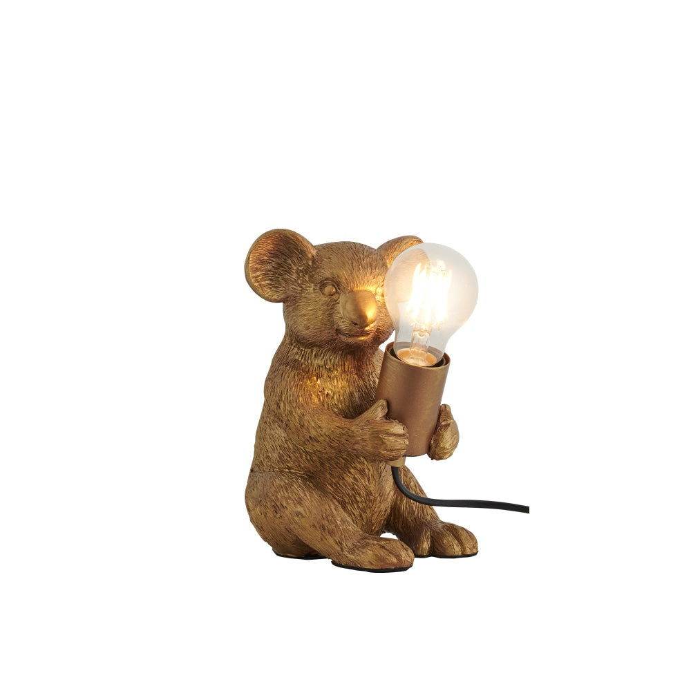 Eleanor Sitting Koala Decorative Accent Single Bulb Table Lamp Light - Gold Fast shipping On sale