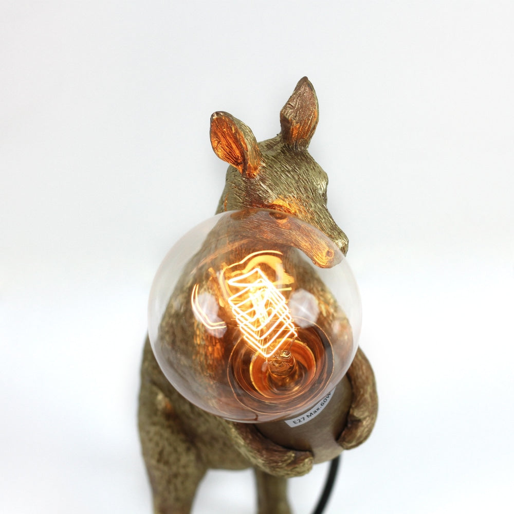 Eleanor Standing Kangaroo Decorative Accent Single Bulb Table Lamp Light - Gold Fast shipping On sale