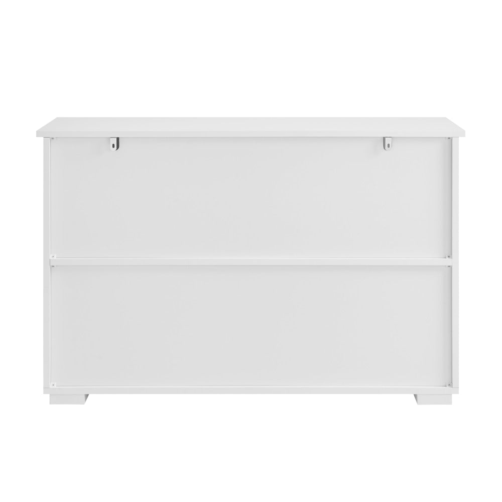 Elector Wooden Buffet Unit Sideboard Strage Cabinet W/ 2-Sliding Doors White & Fast shipping On sale