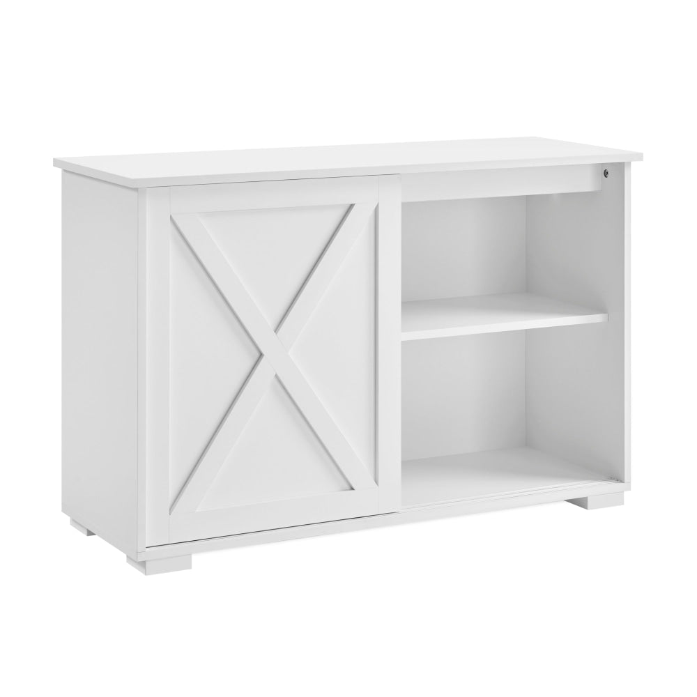 Elector Wooden Buffet Unit Sideboard Strage Cabinet W/ 2-Sliding Doors White & Fast shipping On sale