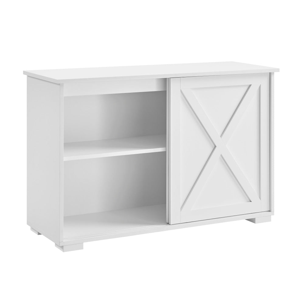 Elector Wooden Buffet Unit Sideboard Strage Cabinet W/ 2-Sliding Doors White & Fast shipping On sale