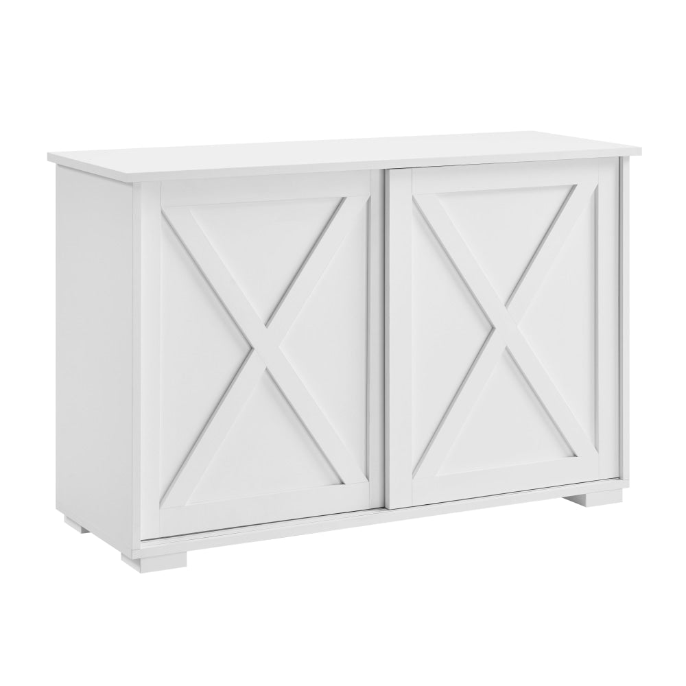 Elector Wooden Buffet Unit Sideboard Strage Cabinet W/ 2-Sliding Doors White & Fast shipping On sale