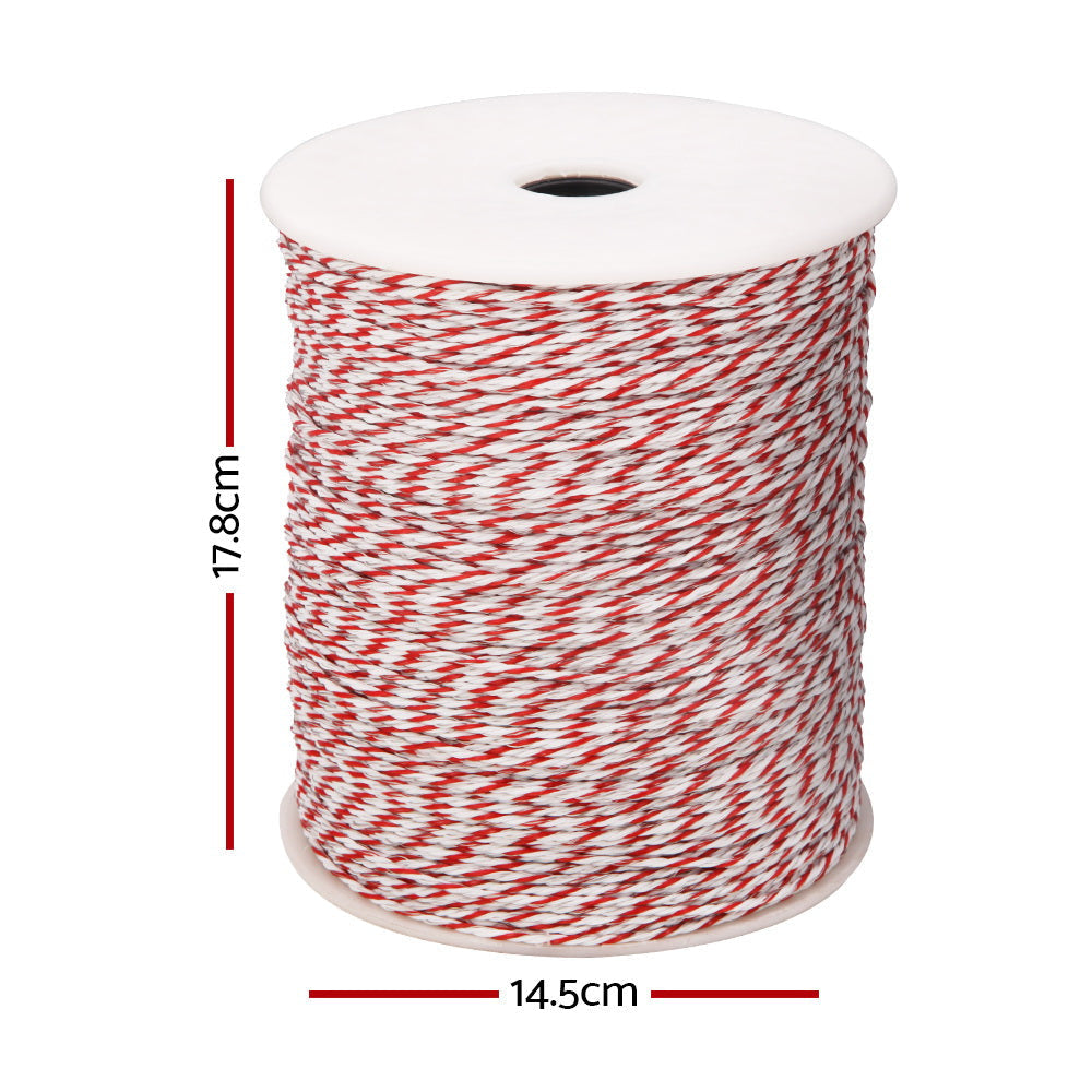 Electric Fence Wire 500M Fencing Roll Energiser Poly Stainless Steel Farm Supplies Fast shipping On sale
