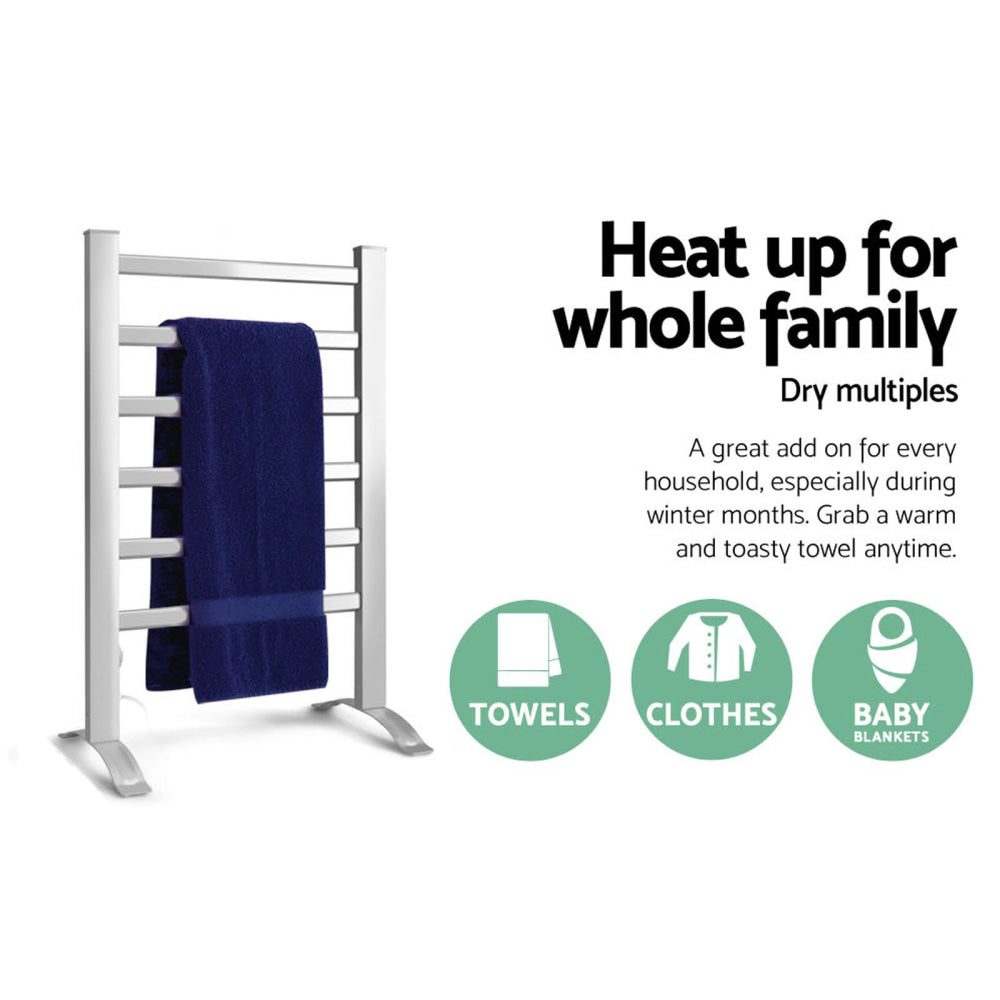 Electric Heated Towel Rail Rails Warmer Rack Aluminium Bar Bathroom Accessories Fast shipping On sale