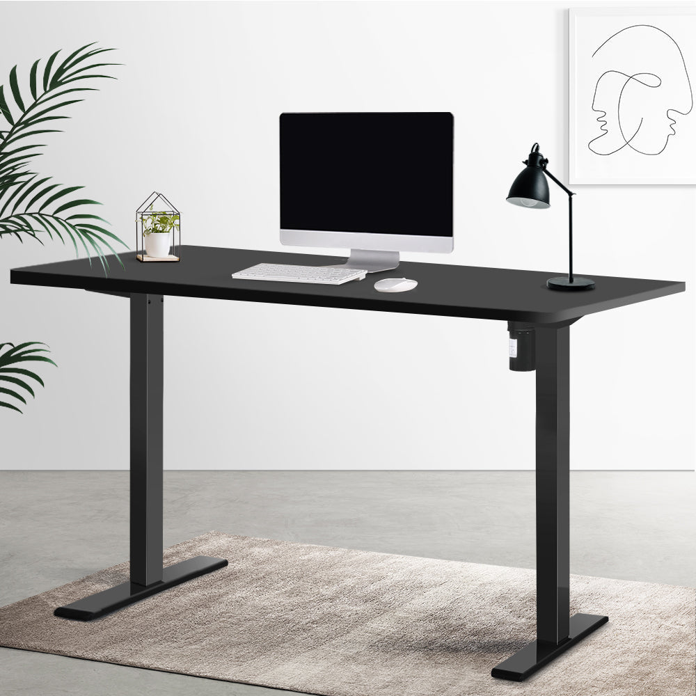 Electric Standing Desk Motorised Adjustable Sit Stand Desks Black Office Fast shipping On sale