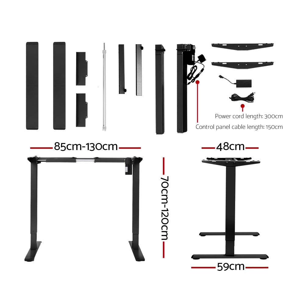 Electric Standing Desk Motorised Adjustable Sit Stand Desks Black Office Fast shipping On sale