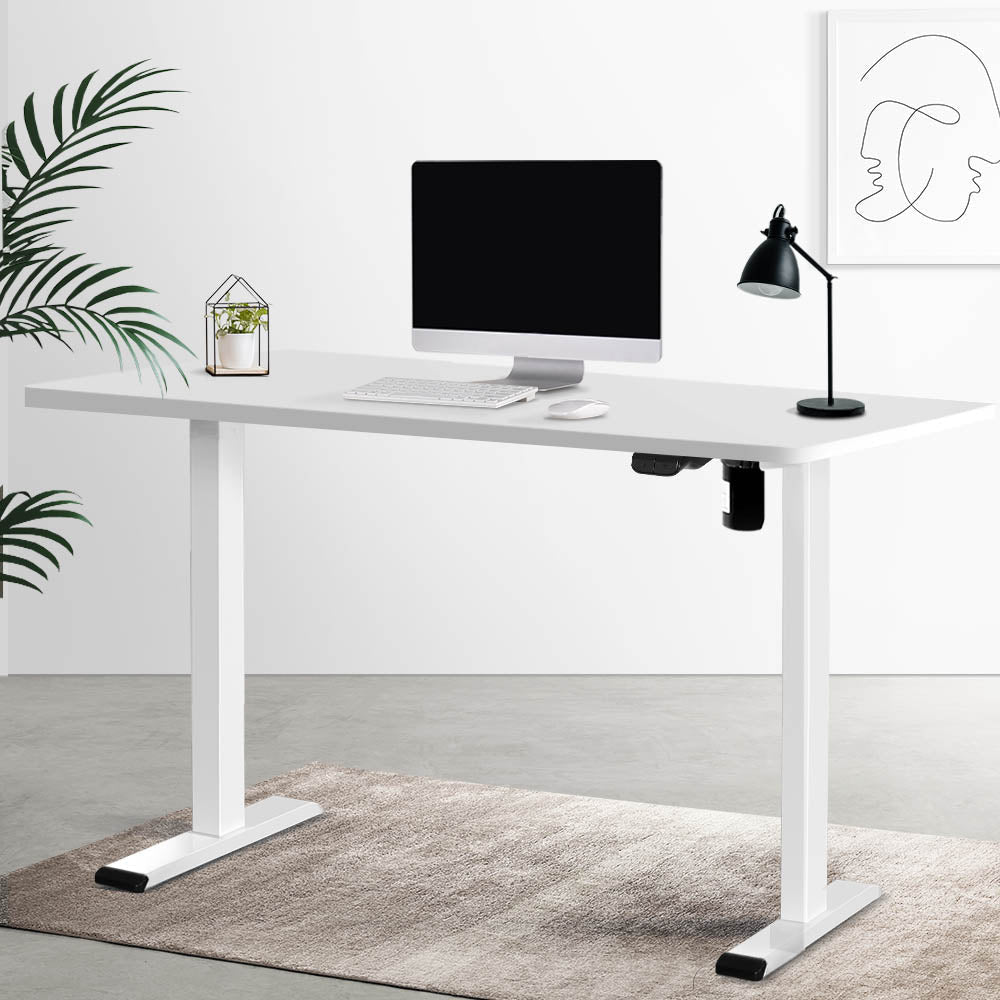 Electric Standing Desk Motorised Adjustable Sit Stand Desks White Office Fast shipping On sale