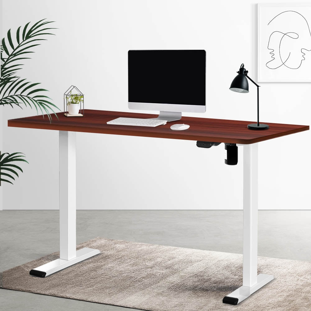 Electric Standing Desk Motorised Adjustable Sit Stand Desks White Walnut Office Fast shipping On sale