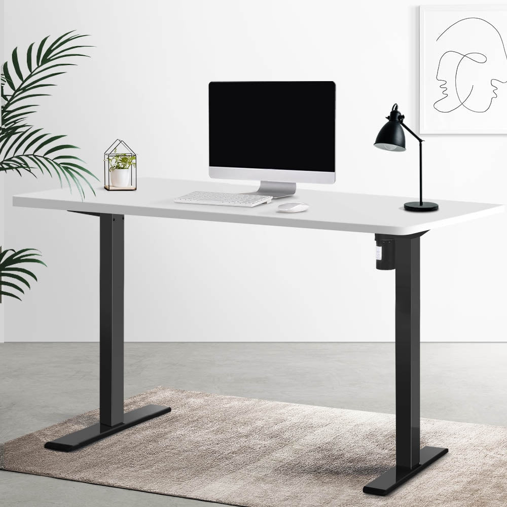 Electric Standing Desk Motorised Sit Stand Desks Table Black White 140cm Office Fast shipping On sale