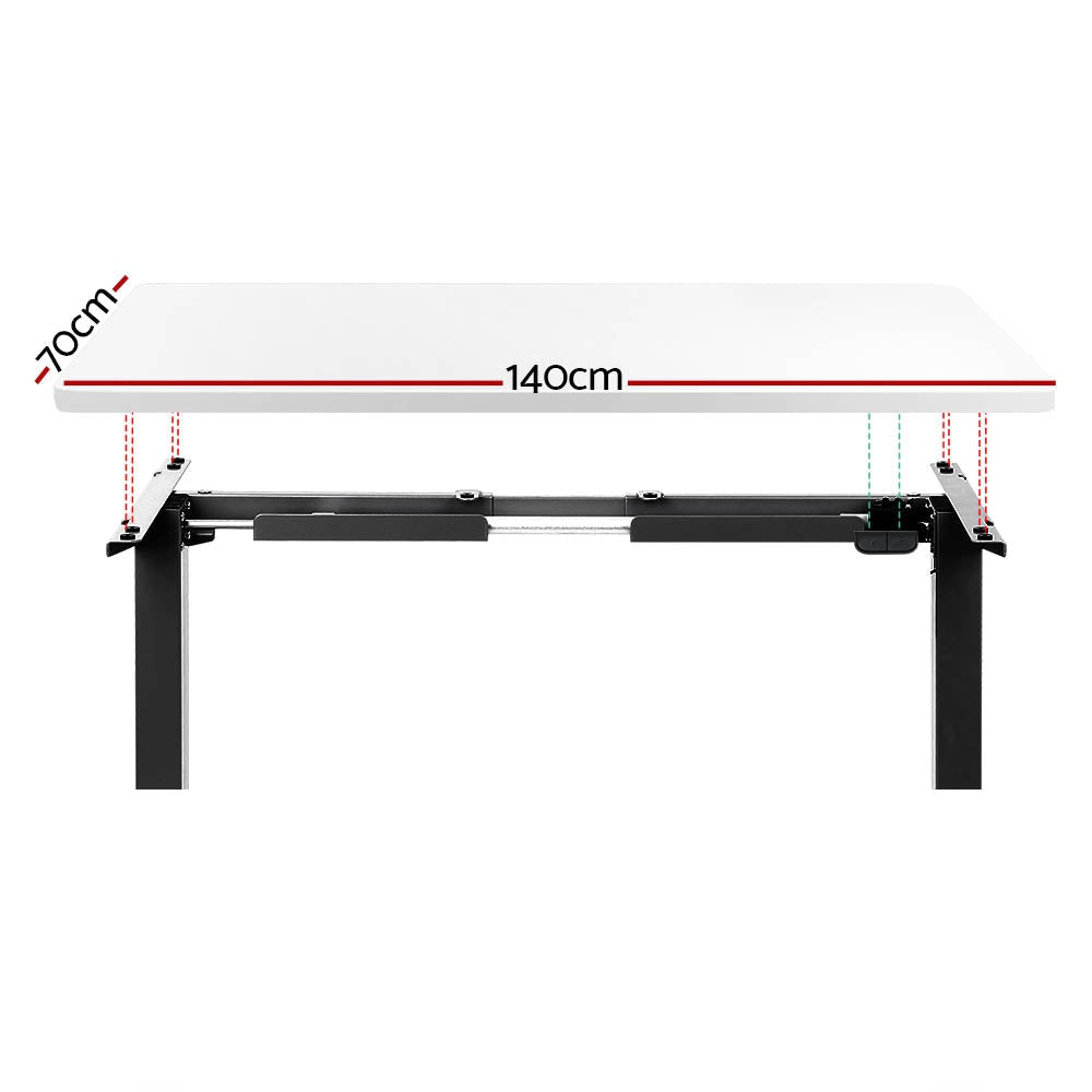 Electric Standing Desk Motorised Sit Stand Desks Table Black White 140cm Office Fast shipping On sale