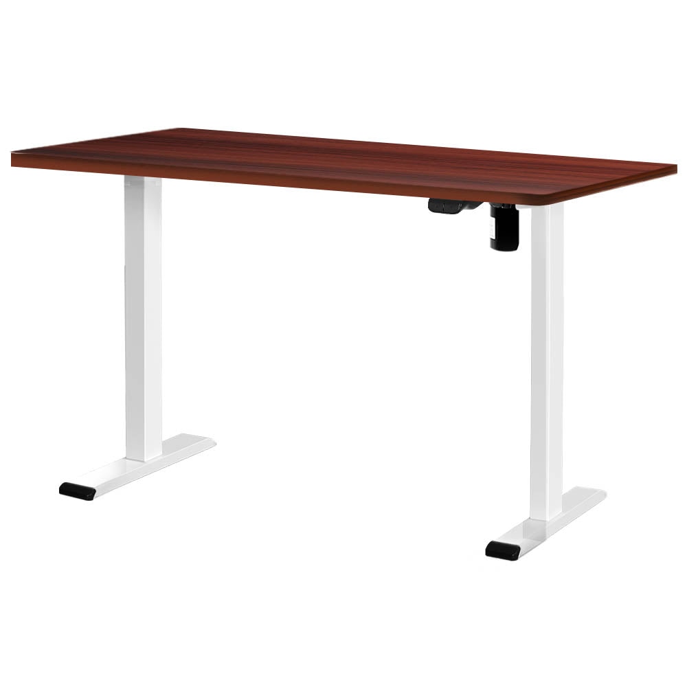 Electric Standing Desk Motorised Sit Stand Desks Table White Walnut 140cm Office Fast shipping On sale