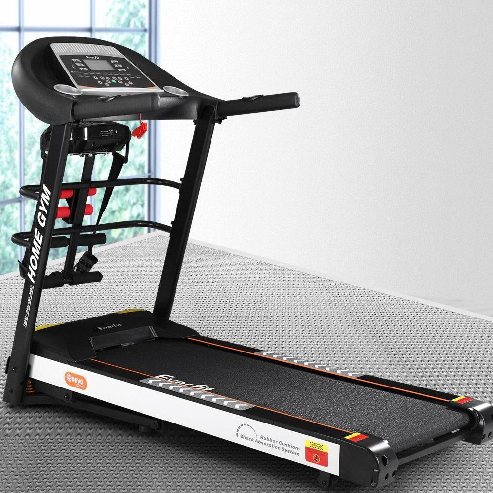Electric Treadmill 450mm 18kmh 3.5HP Auto Incline Home Gym Run Exercise Machine Fitness Dumbbell Massager Sit Up Bar Sports & Fast shipping