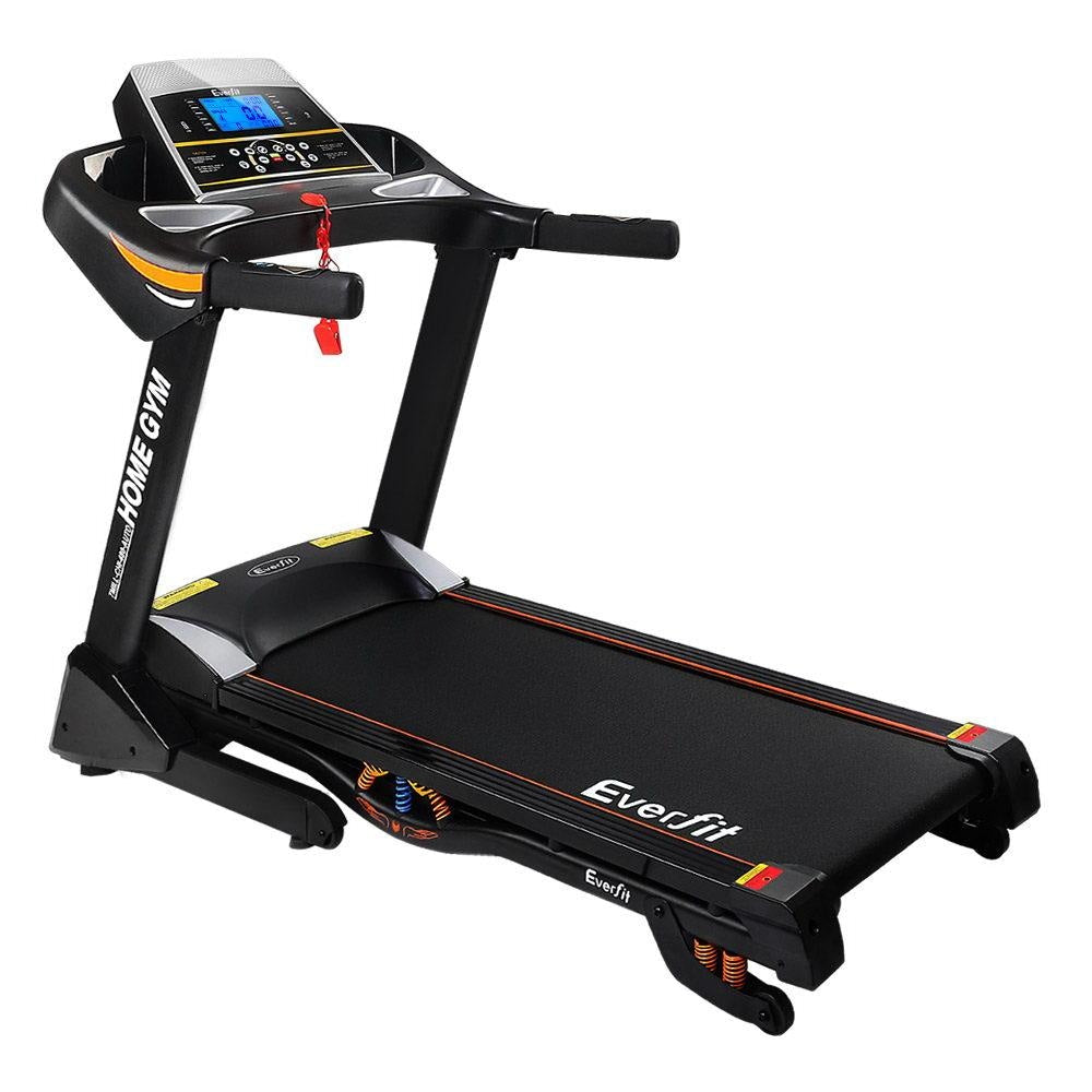 Electric Treadmill 48cm Incline Running Home Gym Fitness Machine Black Sports & Fast shipping On sale