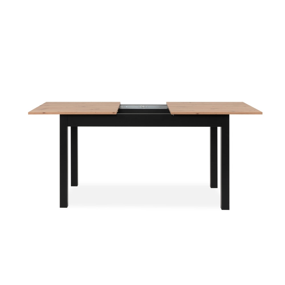 Elena Wooden Extendable Square Rectangular Dining Table 140-180cm - Black/Oak Fast shipping On sale