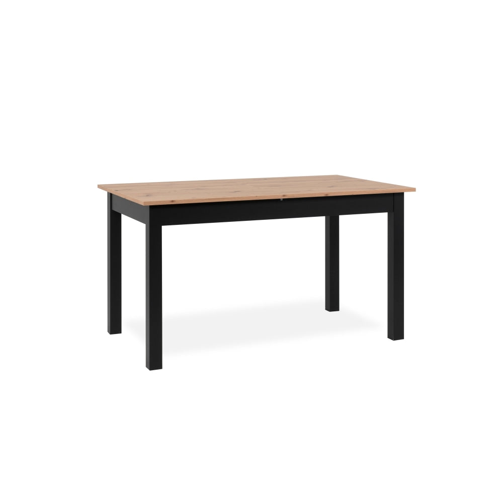 Elena Wooden Extendable Square Rectangular Dining Table 140-180cm - Black/Oak Fast shipping On sale