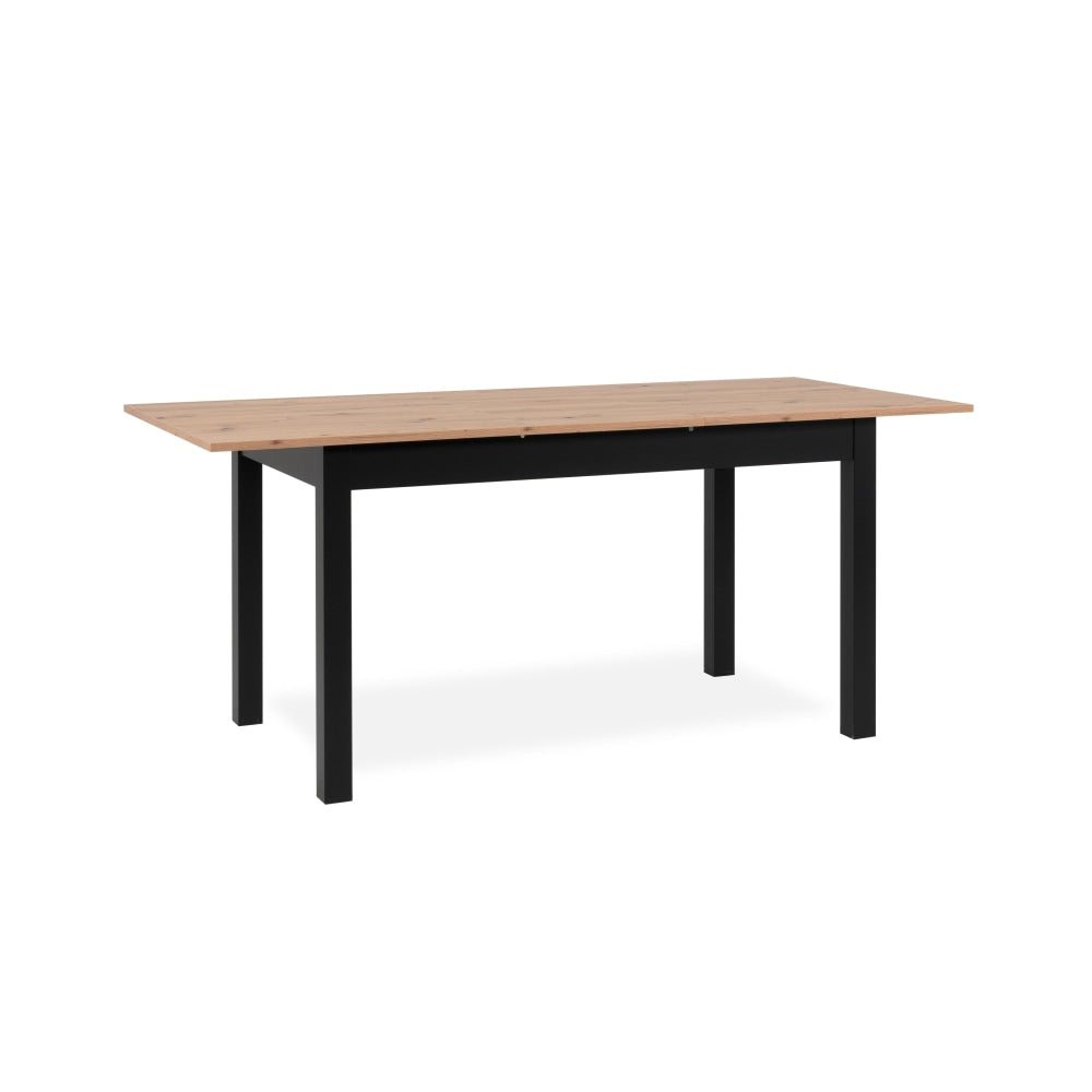 Elena Wooden Extendable Square Rectangular Dining Table 140-180cm - Black/Oak Fast shipping On sale